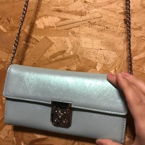 Light iridescent  mint green bag